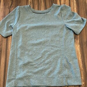 Ann Taylor LOFT Teal Short Sleeve Shirt